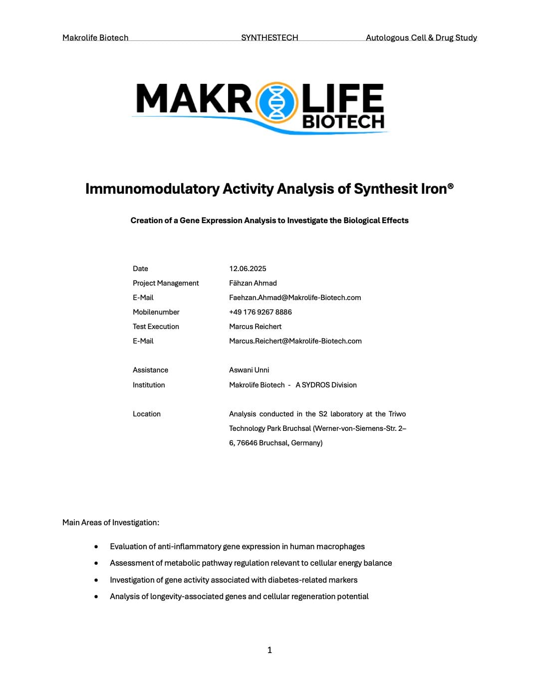 Makrolife Biotech 报告